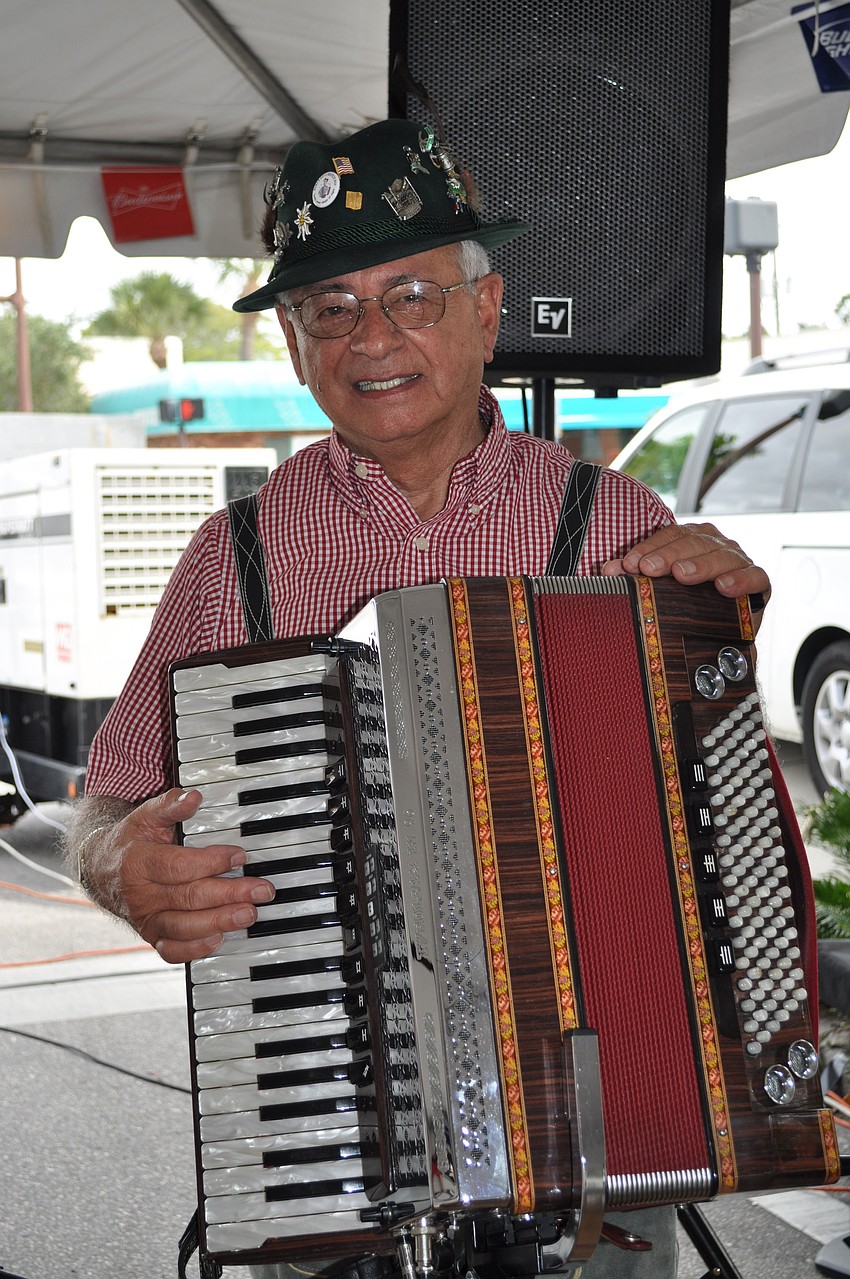 Frank Padula is a member of Northern Sounds, which provided German music for the event.