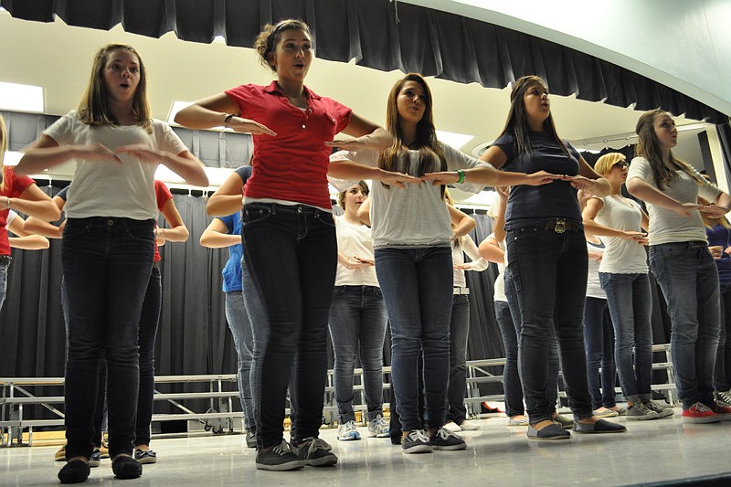 The Swing Choir's performance included choreography.