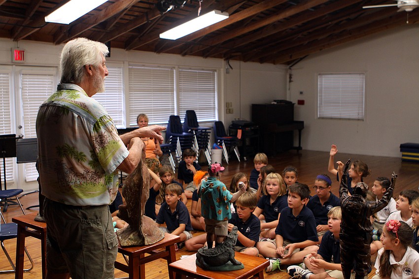 Jack Dowd takes some questions from the students during his presentation Thursday, Oct. 13 at ODA.