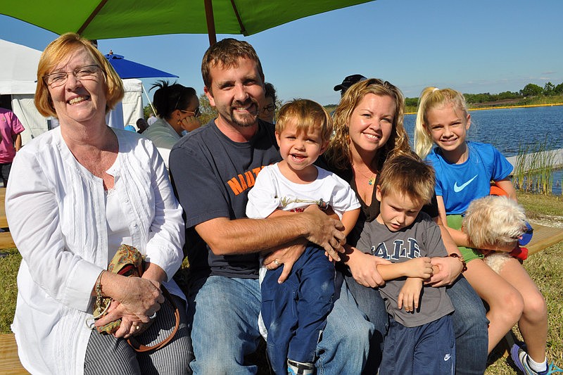 Emma Fenton, right, enjoyed the afternoon with her grandmother, Cheryl Voltolina, left, and aunt and uncle, Scott and Lauren Cross, and cousins Ayden and Austyn Cross.