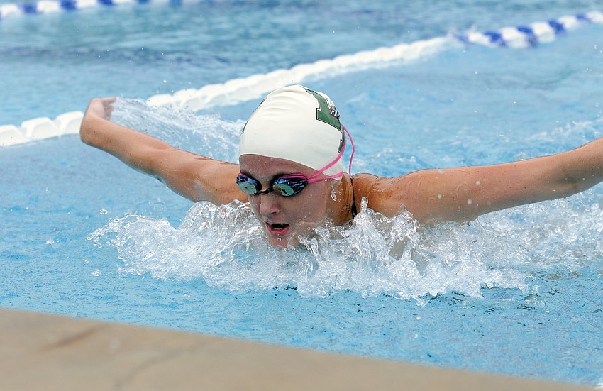 Freshman Maya McCarthy was one of four Lakewood Ranch swimmers competing in the 200-yard individual medley.