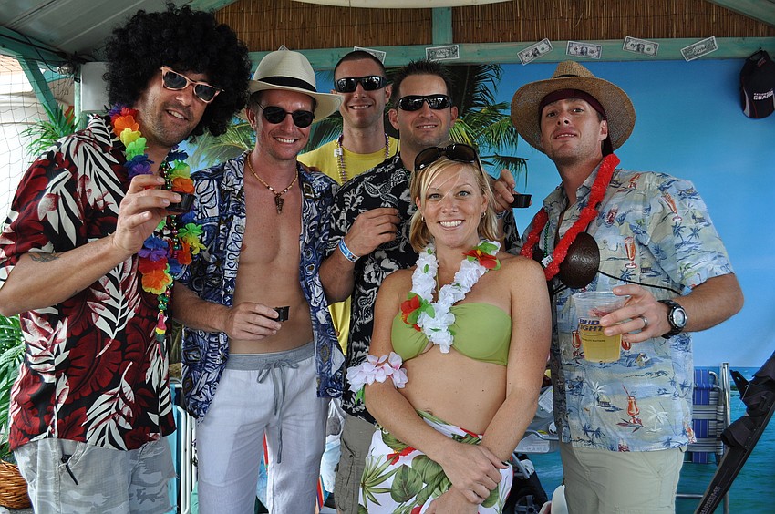 Erich Leipold, Dana Anderson, Clay Huber and Sean Sponable with Kim and Jesse Schilling