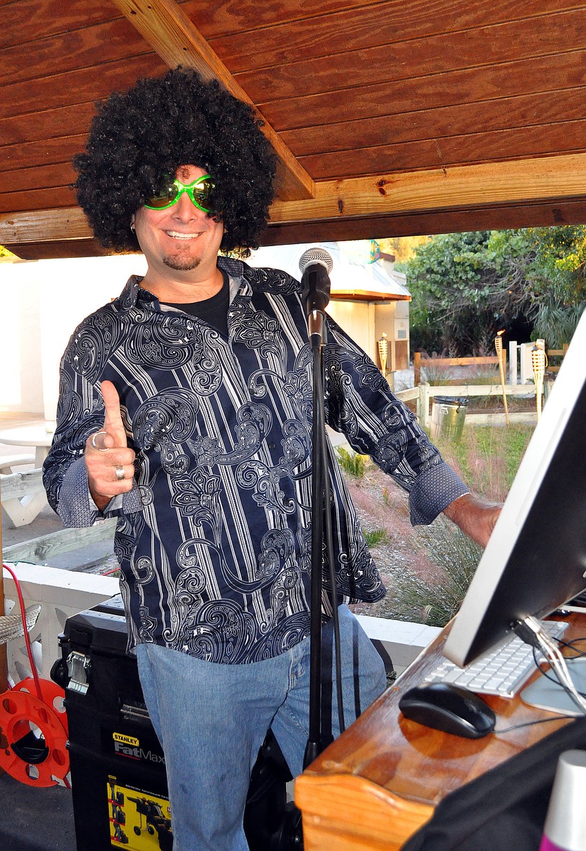DJ Christian Zinser had fun spinning some old tunes and encouraging people to dance.