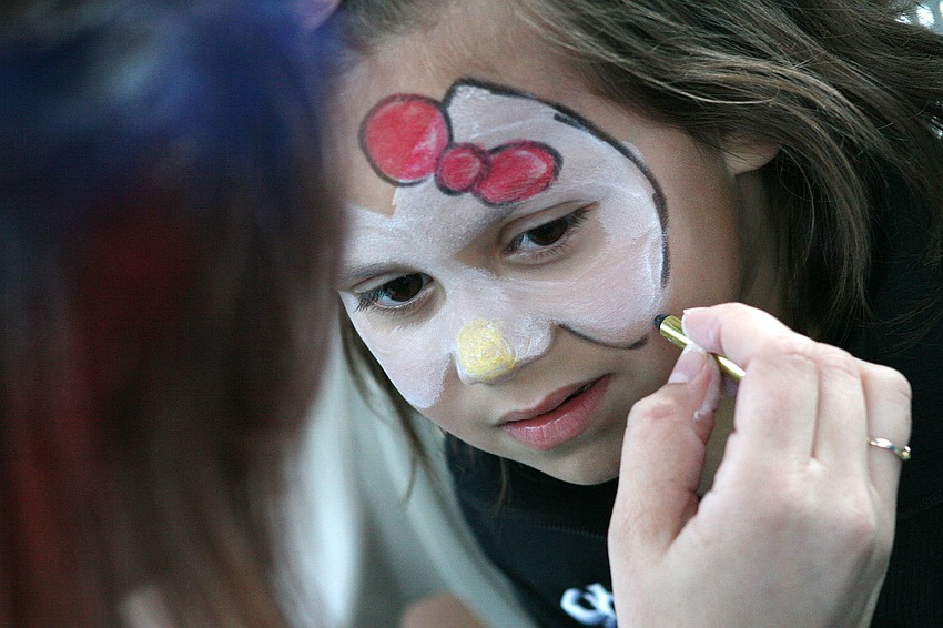 Riyln Ferber, 5, made sure to get her face painted at the event.