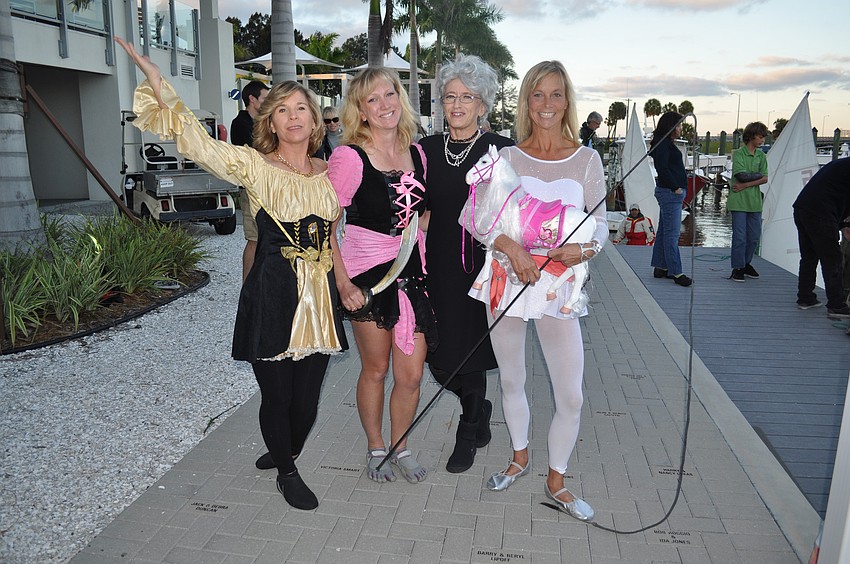 Michelle Lee, Julie Forges, Robin Wall and Sally Miller of the Luffing Lassies with Sarasota Sailing Squadron.