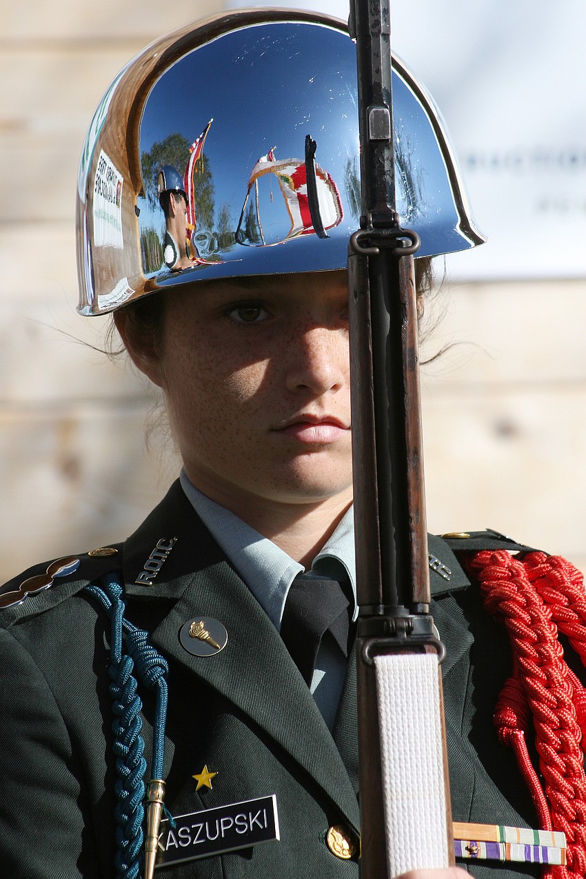 Lakewood Ranch JROTC's Morgan Kaszupski was honored to participate in the ceremony.