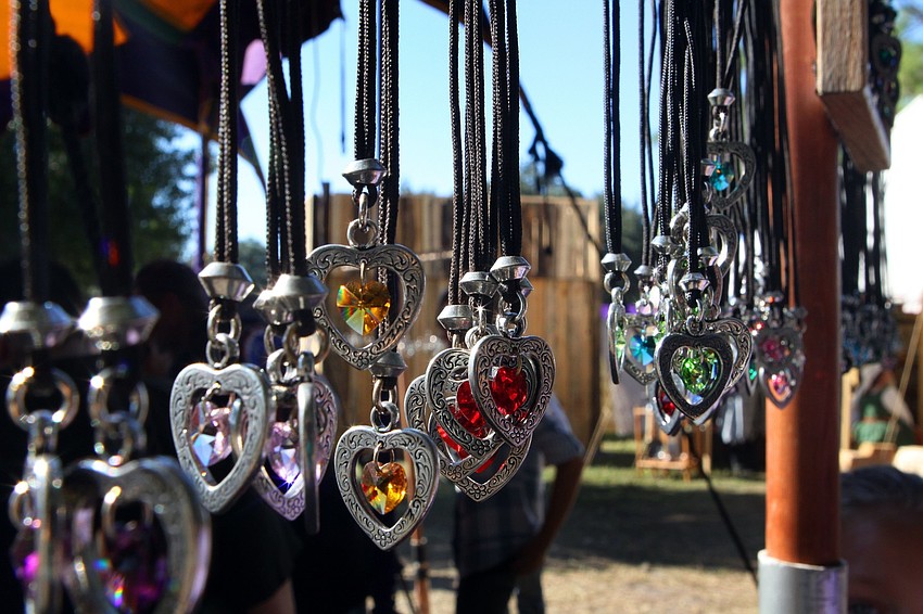 Birthstone necklaces with a medieval flair.