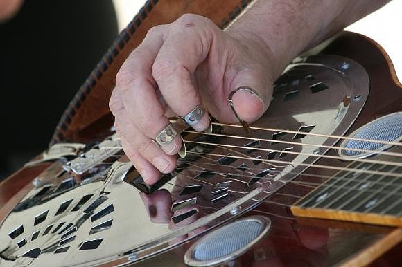 There was plenty of picking and plucking at the Rocky Bottom Bluegrass Festival. Photo by Mike Eng.