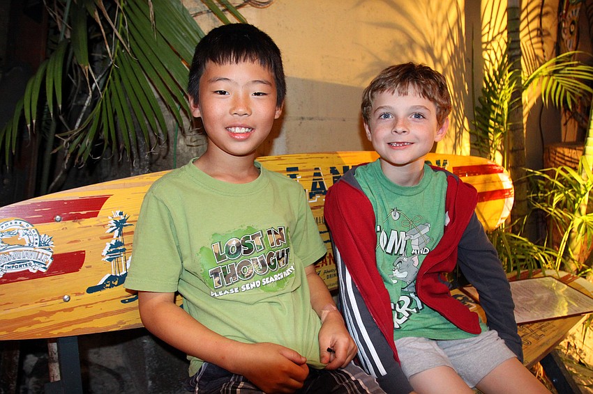 Max Jung, 10, and James Hecklik, 7