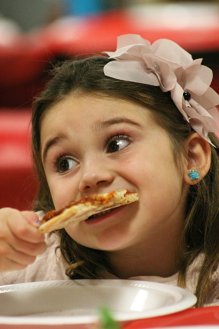 Pizza is one of 4-year-old Gianna Ferreira's favorite foods.