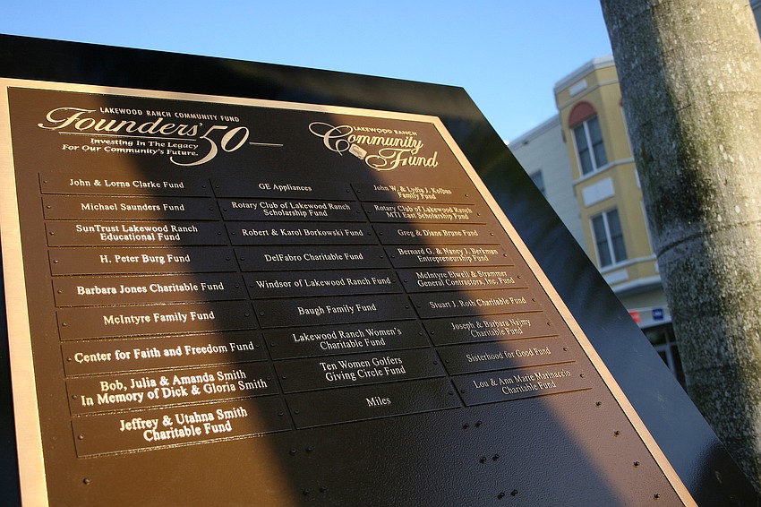 Currently, the plaque features the names of 27 different organizations.
