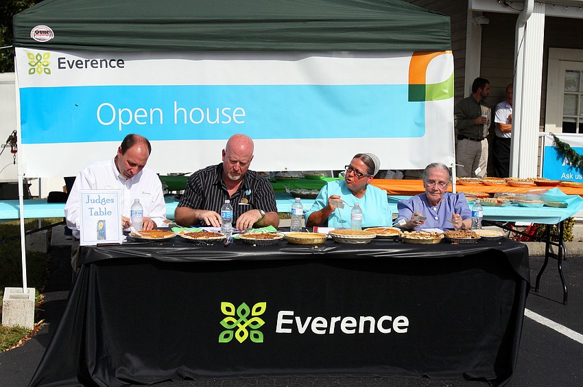 The judges for the pie contest included Kent Hartzler, Ivan Miller, Sherry Gore and Amanda Yoder.