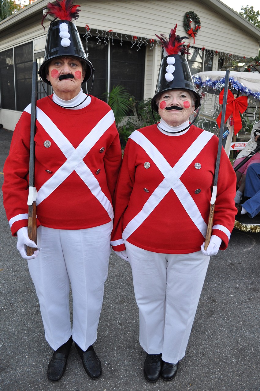 Helen Leavitt and Janet Gelinas posed as toy soldiers named Frick and Frack.