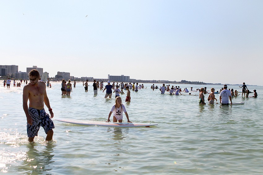 There were 80 children with special needs along with their families as well as 112 volunteers that came out for Hang Ten for Autism Saturday, Sept. 17, at the Siesta Key Public Beach.