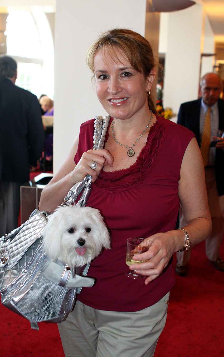 Dr. Liz Callahan with her dog, Perlane.