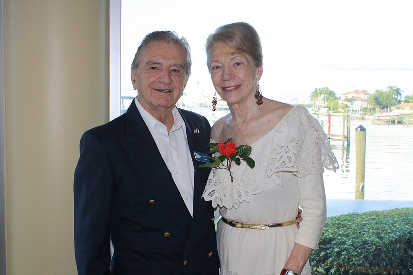 Bernard Gaillet and his Spanish-clad wife Diane Gaillet pose for a photo.