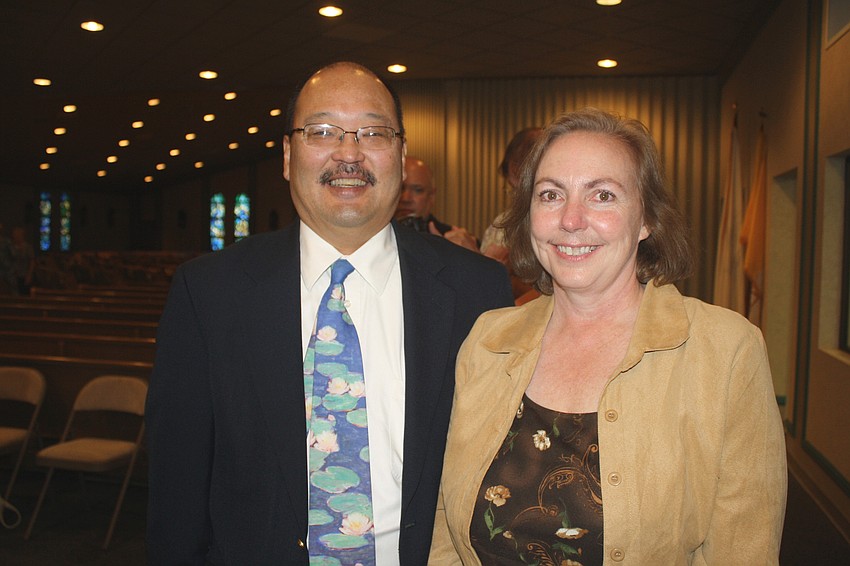 Rob and Kathy Shimizu, Jim Brownâ€™s niece and her husband.
