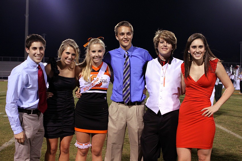 The final senior court for homecoming included Matt Olan, Kelly Jutras, Kelli Ahles, Jacob Carter, Stephen Wright and Kelly Clark.