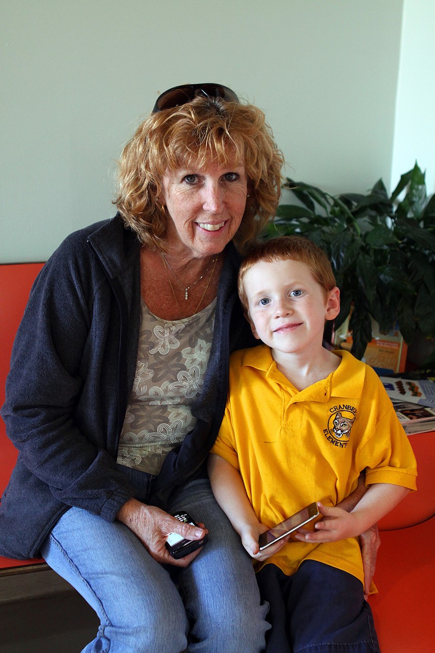 Delma Wright with her grandson, Caleb Boll, 6.