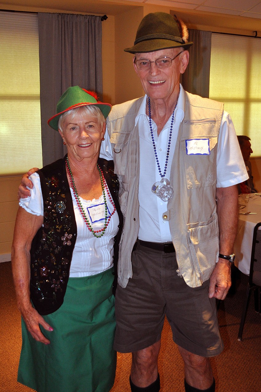 Phyllis and Al McIlraith dressed up in some very Germanic clothing for Oktoberfest Friday, Oct. 21, at St. Boniface's.