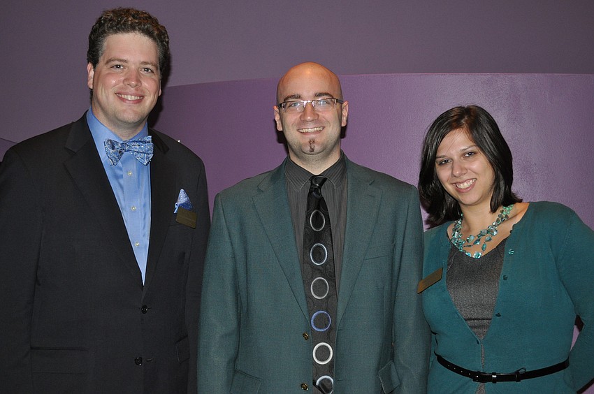 Assistant to Executive Director Scott Guinn, Individual Giving officer Max Kellogg and Individual Giving Officer Andrea Gartner with the Sarasota Opera