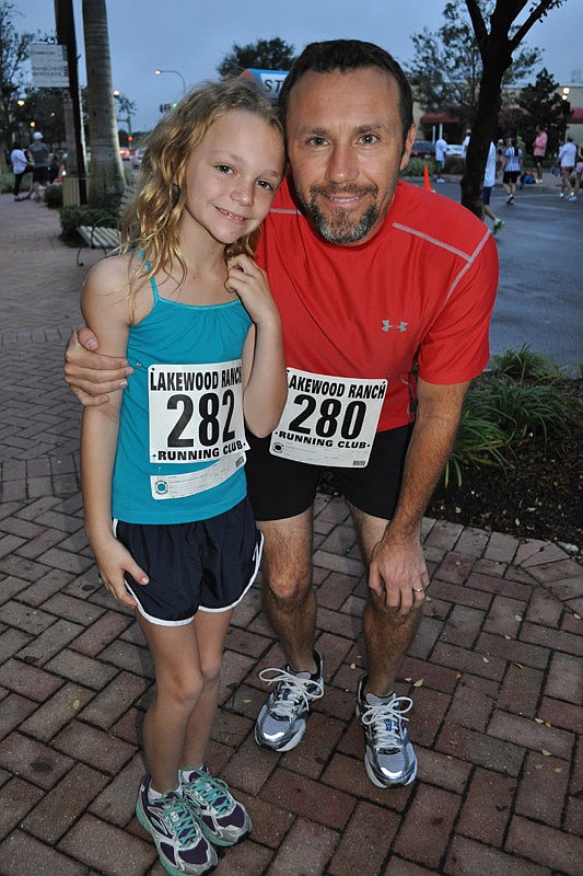 Kate Folkens ran with her dad, Eric.