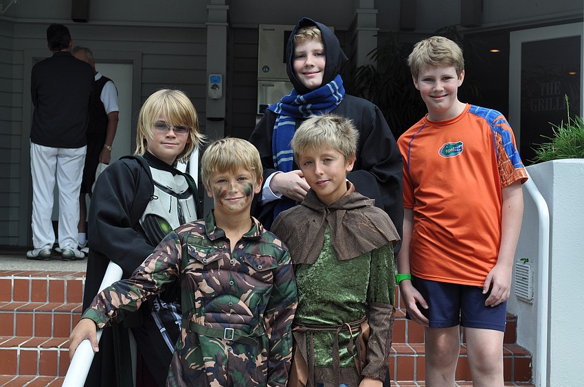 Griffin Mckee, Theo Barcomb, Carter Beckstein, Scott Barcomb and Graham Beckstein