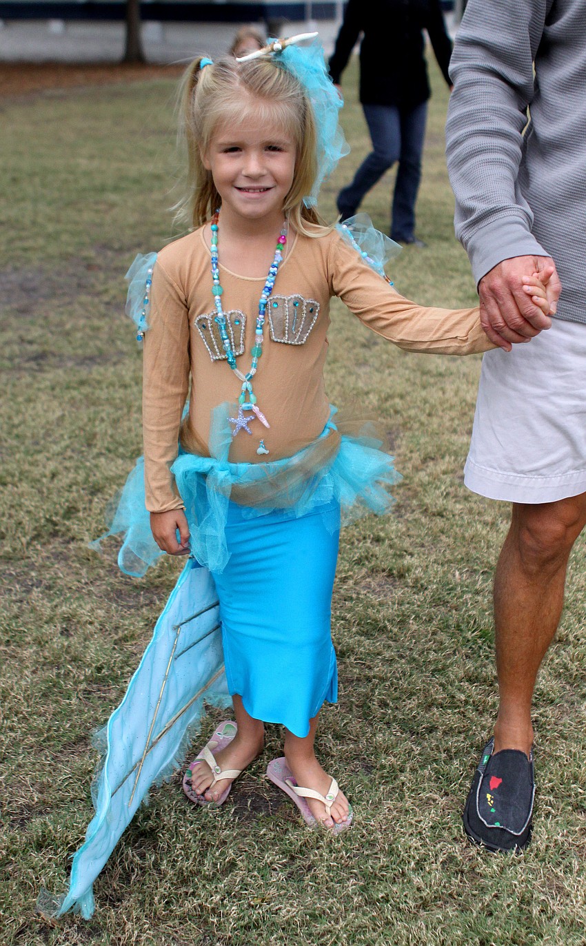 Scarlettt Schremmer, 5, was a mermaid for Halloween.