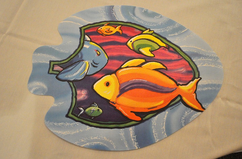 All the tables had fun, fishy placemats.