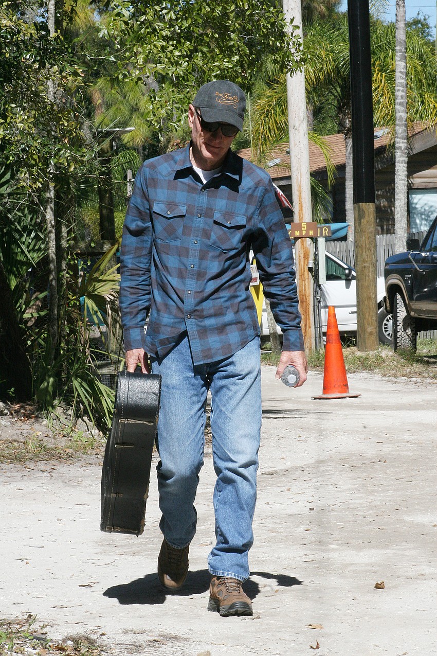 Doug Rowe, of Generations Bluegrass, enjoyed his time at Linger Lodge.