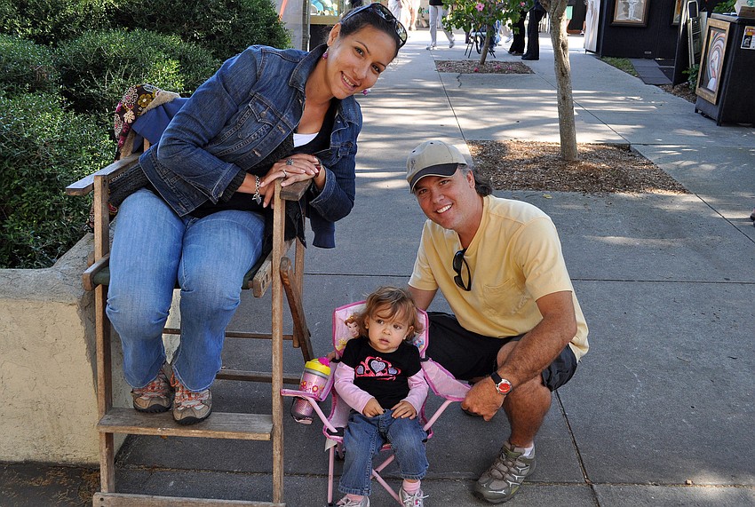 Diane Adams, Isabella Ruhlman, 18 mos., and Nick Ruhlman