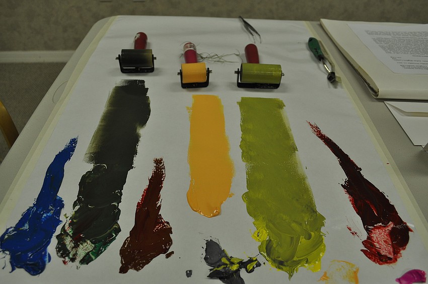 You can use any kind of paint for nature printing. JoAnn Migliore prefers ink.