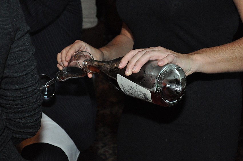 Wine from Spanish Vineyards was sampled with the food.