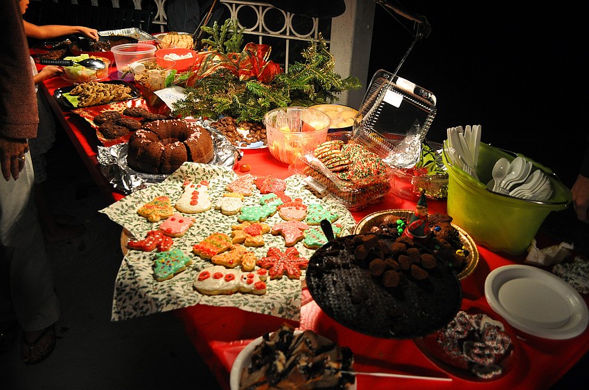 Those who attended the Laurel Park Holiday party brought all sorts of sweets for people to try including homemade cookies, chocolates and other desserts.