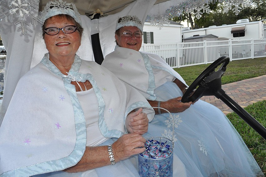 Gretchen Bergmann and Joanne Beals  enjoyed being snow princesses for the day.