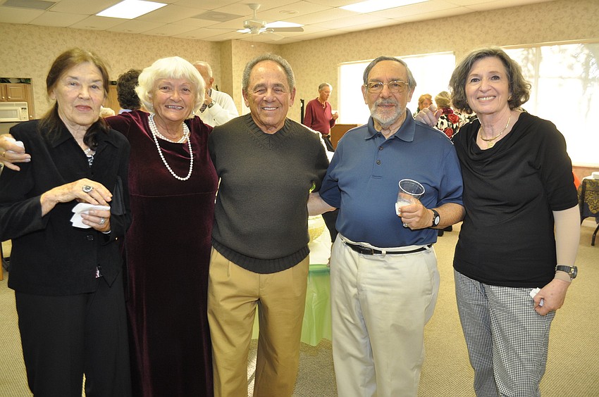 Hedy Freund, Joyce and Marvin Norin, and Norm and Caren Sherman