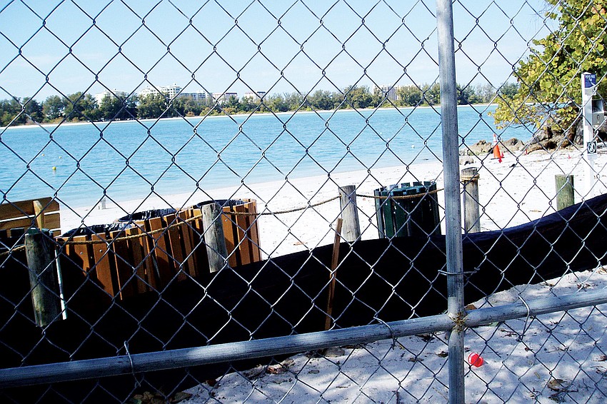Access to Shell Road was restricted while the city of Sarasota laid a new water pipeline to Lido Beach.