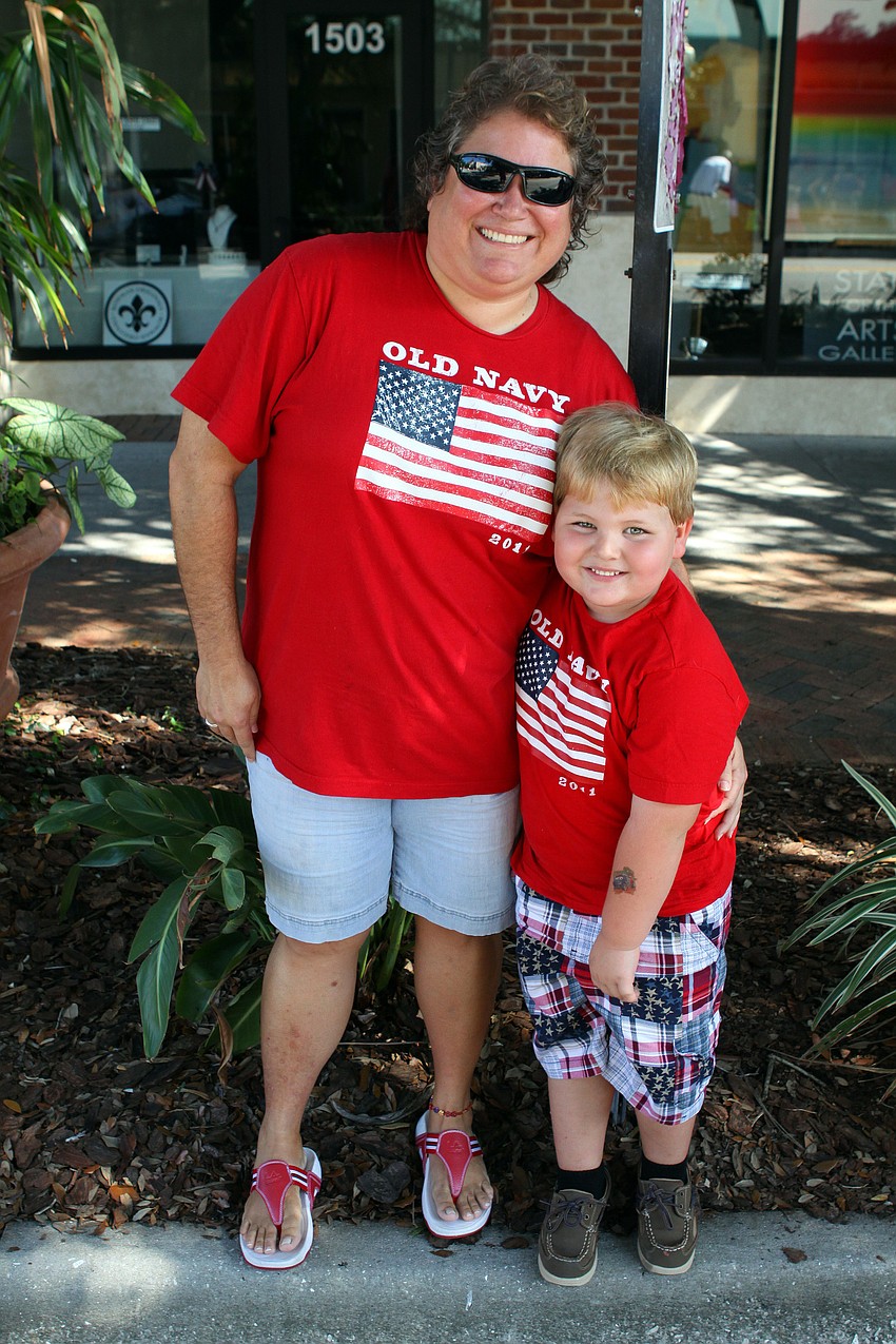 Allison and Zackery, 5, Betts enjoyed watching the Remembrance March Sunday, Sept. 11, along Main street.