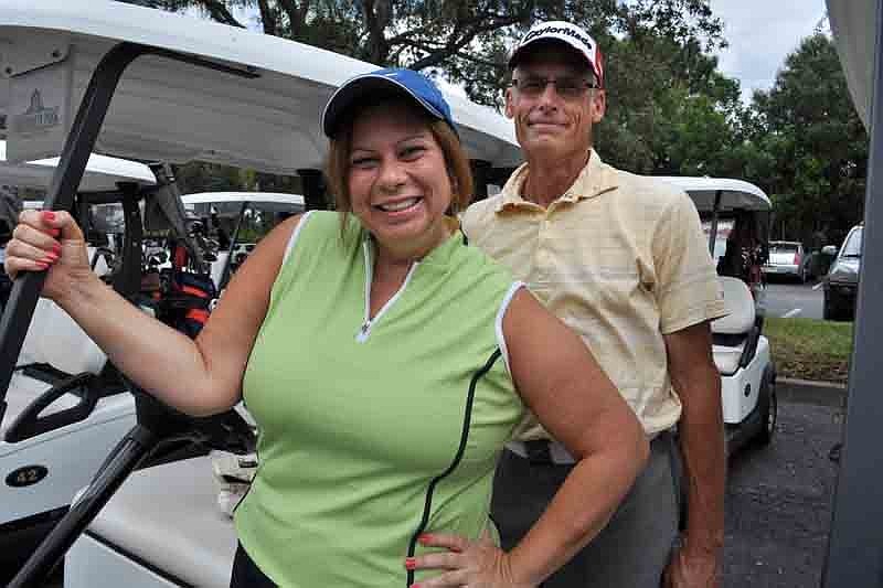 Elaine Lucadano and Roy Whiting enjoy playing together in charity tournaments.