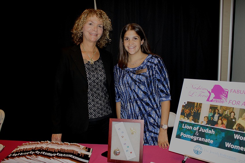 Drector of Womenâ€™s Philanthropy at The Jewish Federation of Sarasota-Manatee poses with Director of Development and Community Relations for The Jewish Federation of Sarasota-Manatee.