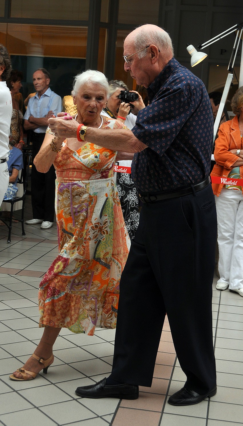 Diana Gladden and Bill Woll came out to see if they could keep up with the pros Sunday, Sept. 25, at Westfield Southgate.