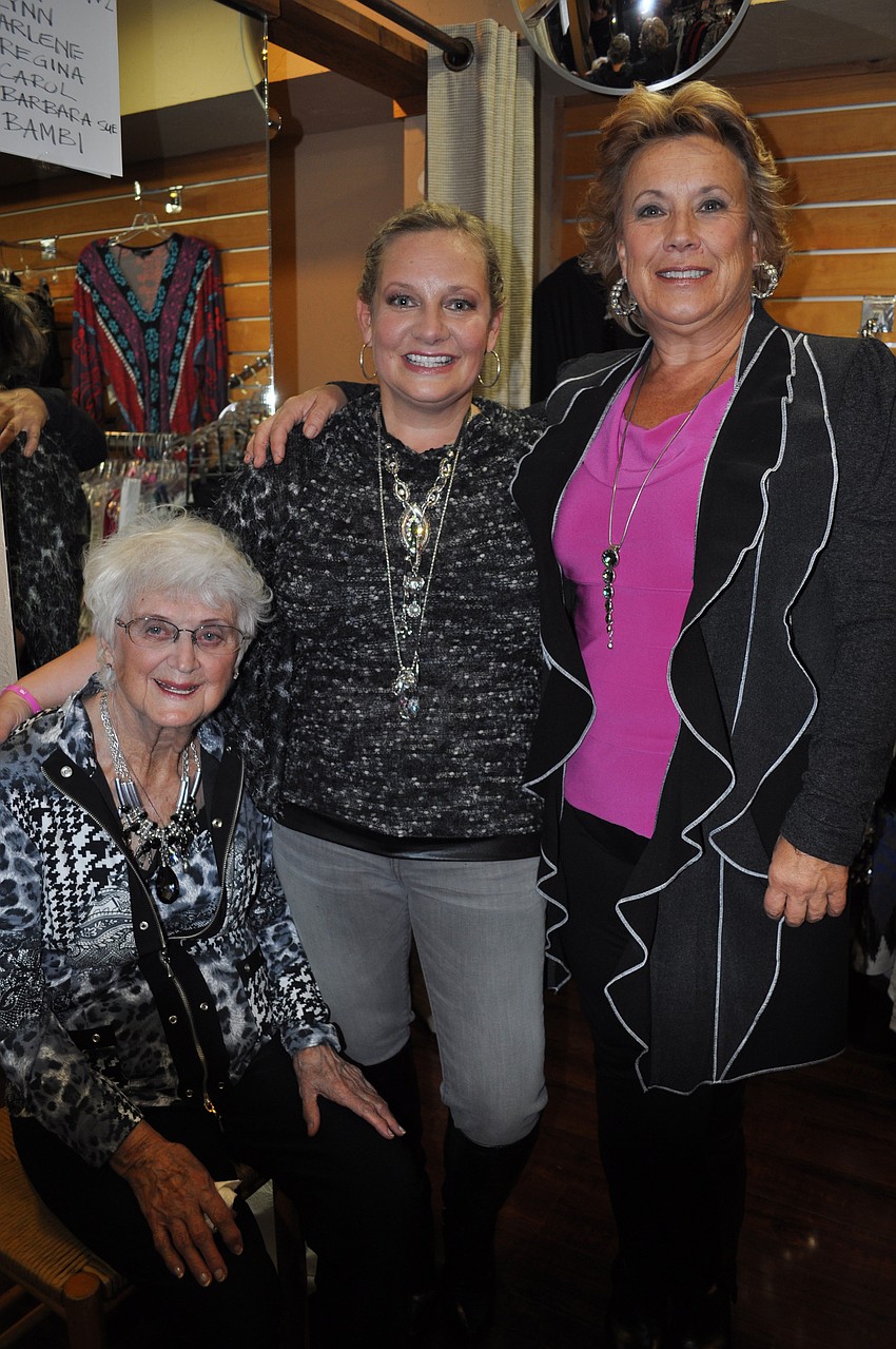 Arlene Hohlt, Pam Markellor, and Carol Thomas are three models and breast cancer survivors in the event.