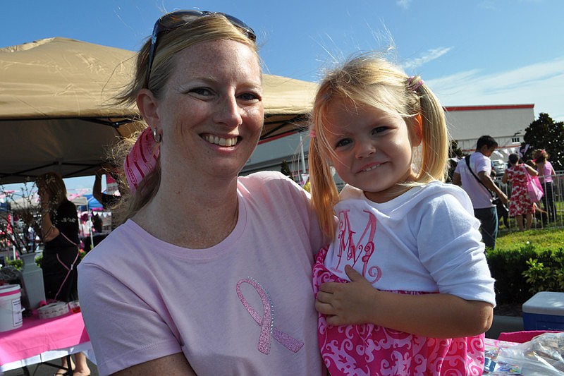 Jodi Egger and her daughter, Mya, made sure to watch the races.