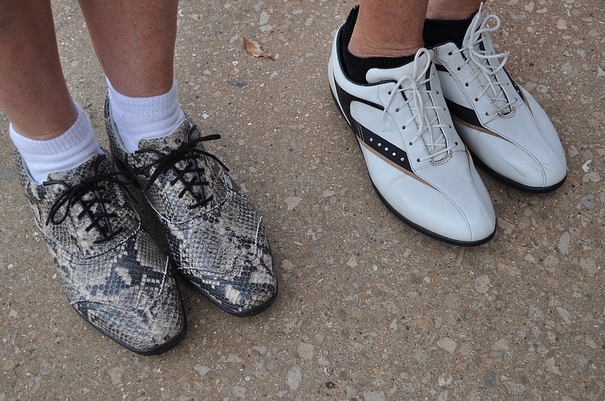 One team decided to dress their feet up for the event.