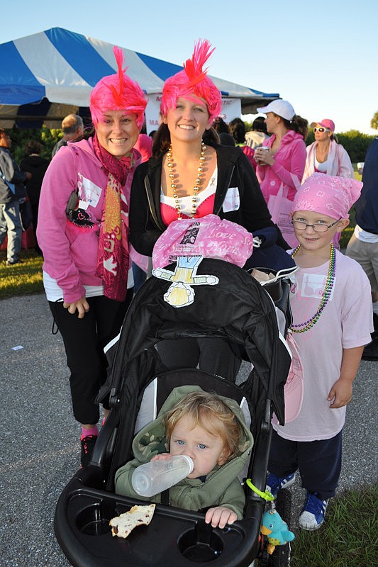 Terra Tominelli and Michelle Messier, with her children Finn and Ethan, walk every year together.