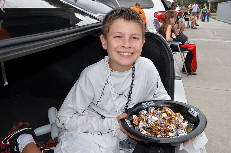 Jake Danowski, 9, gave new meaning to trunk-or-treating.