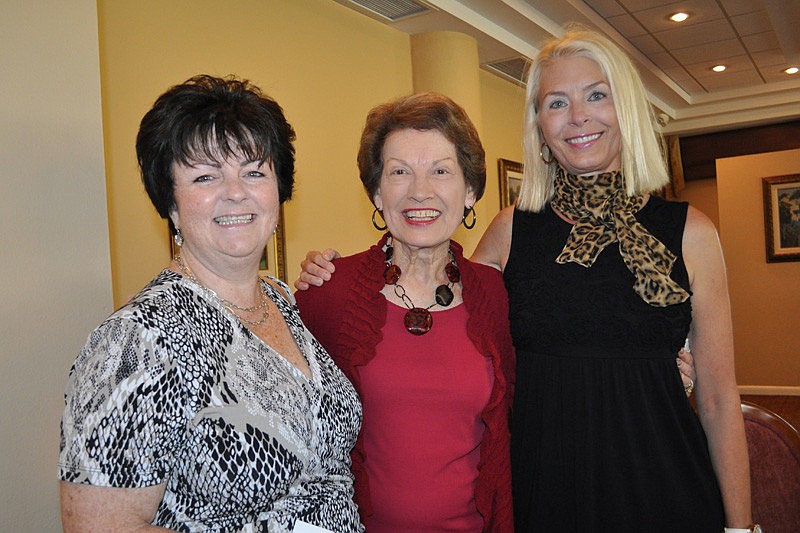 Deirdre Van Collie, Women's Club Vice President Helen Martin and Meg Wittman
