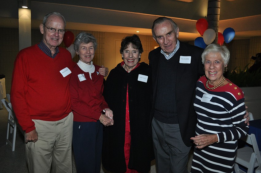 Fred and Molly Moffat, Judy Liersch, Jim Griffith and Bobi Sanderson. Jim served in the Navy from 1945 to 1946.