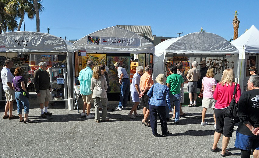 Hundreds of people came out to see all the artists and pieces of art that were for sale at the 23rd Annual St. Armands Art Festival.