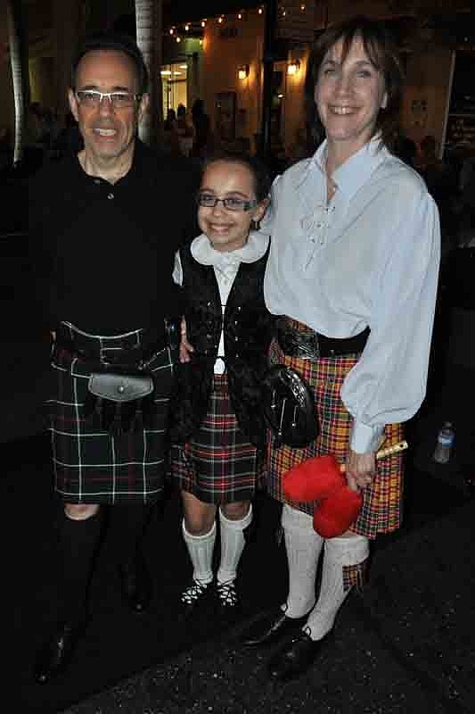David, Mackenzie and Fern Grace showed their Scottish pride.